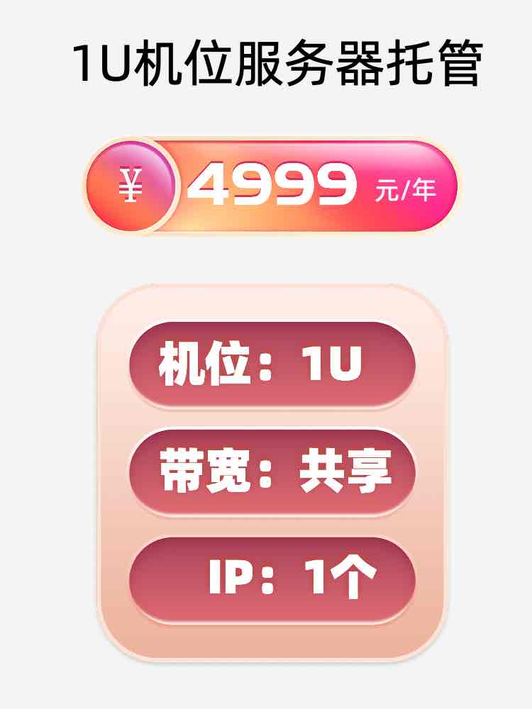 大同1U百兆共享服务器托管
