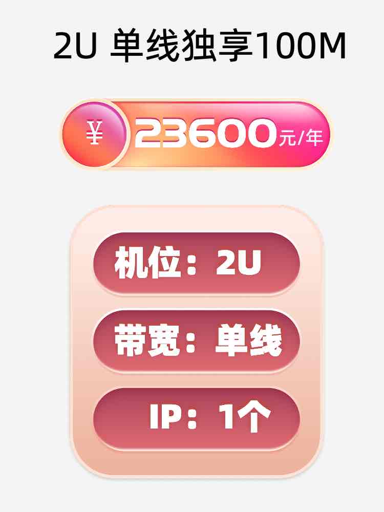 大同单线100M服务器托管价格