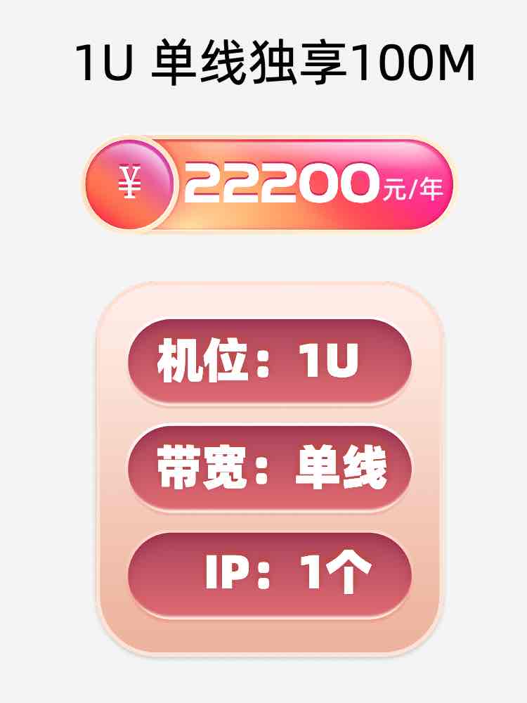 大同单线100M服务器托管价格